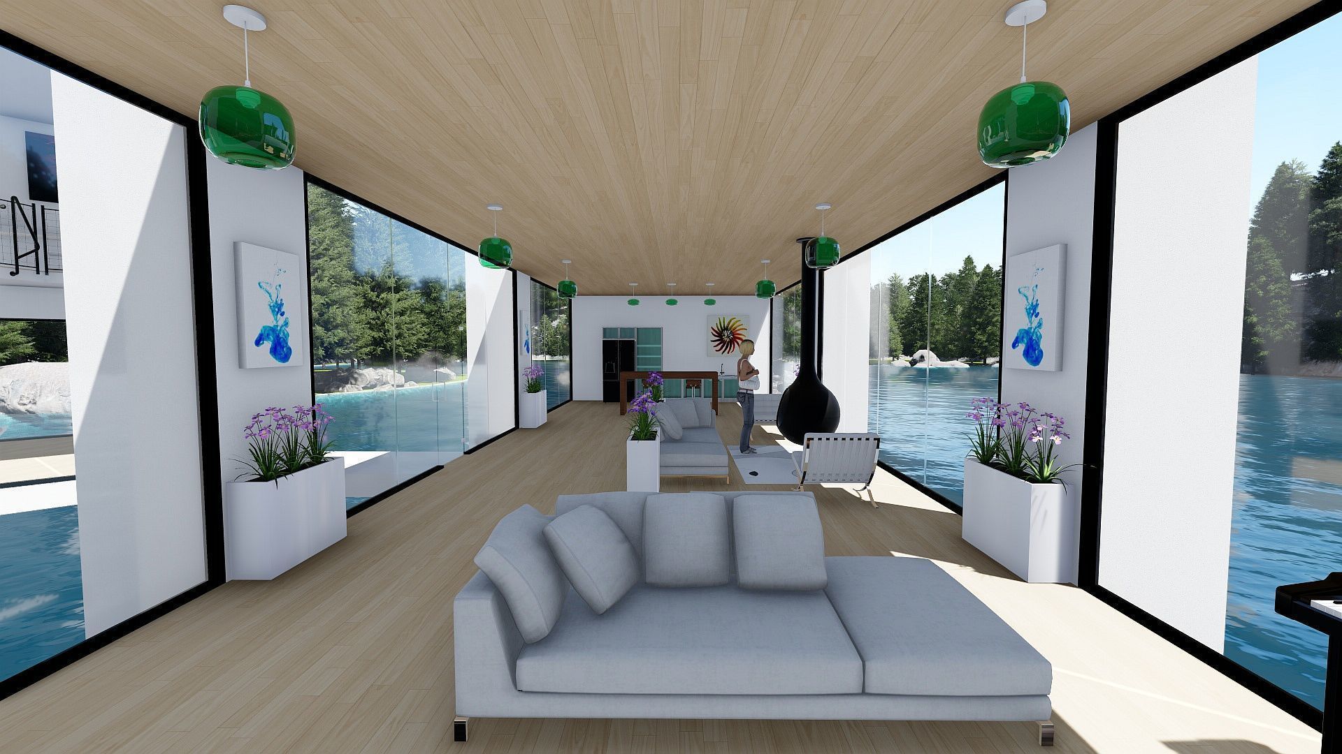 House on the Lake 3D model_6