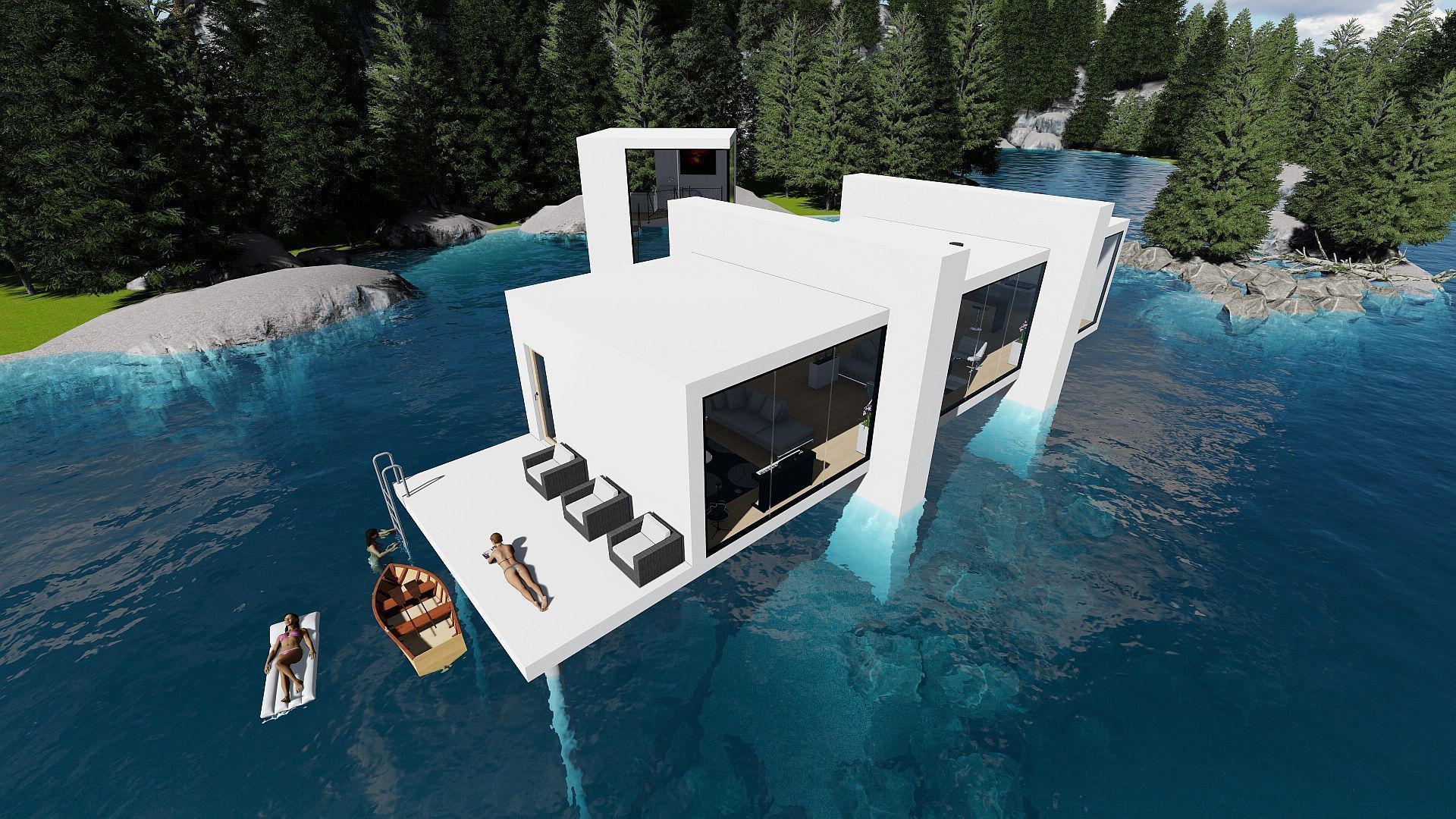 House on the Lake 3D model_7