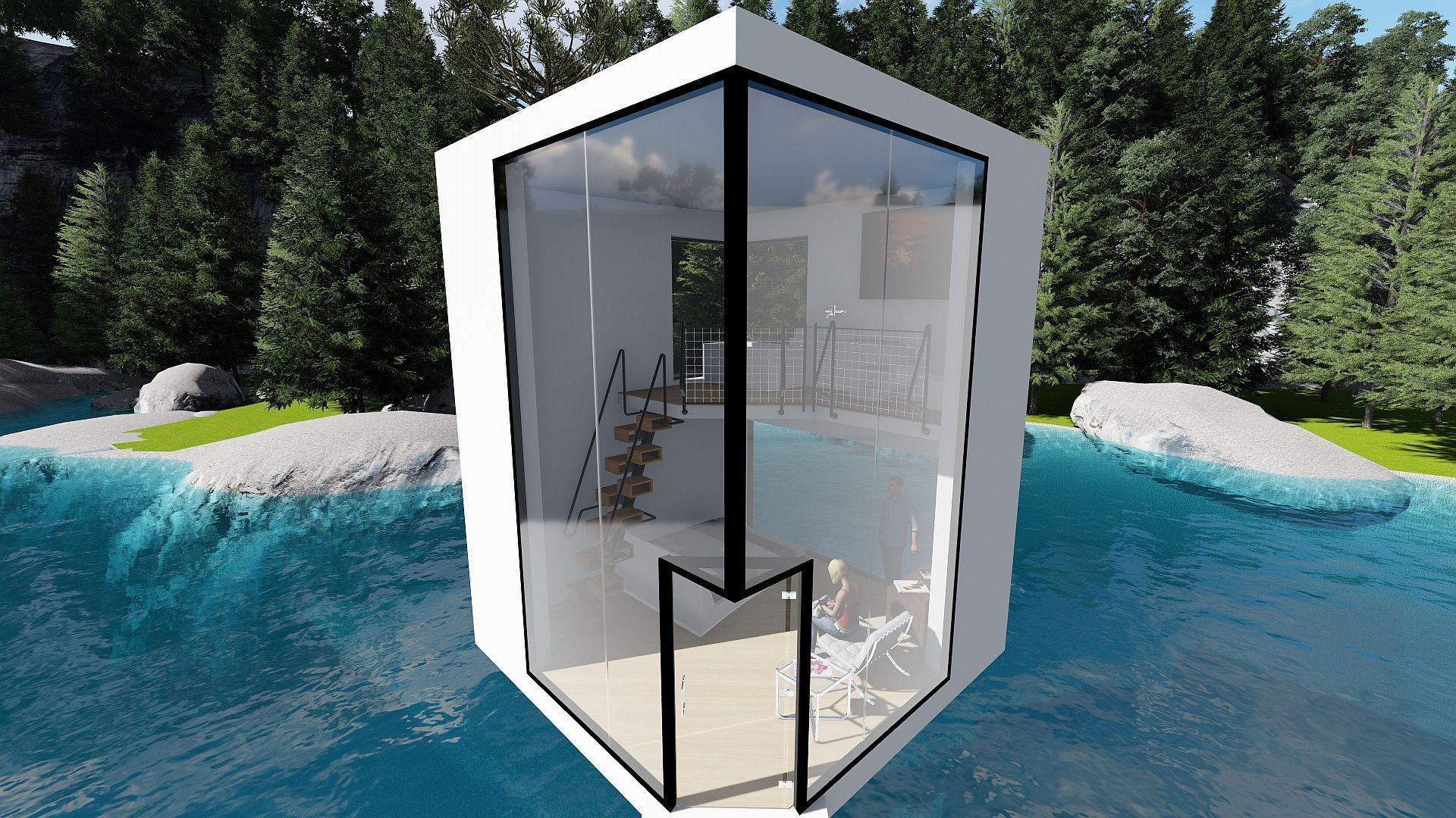 House on the Lake 3D model_3