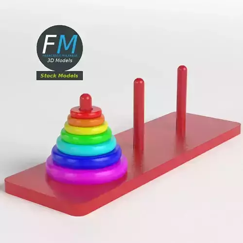 Tower of Hanoi 3D model