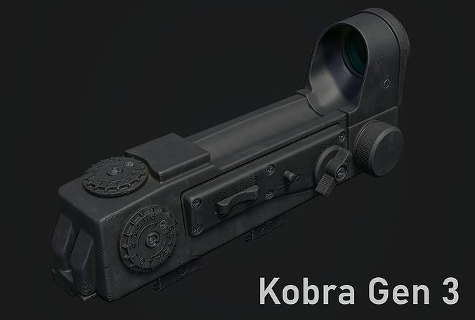 Kobra Gen 3 - Red Dot Sight - PBR Low-poly 3D model