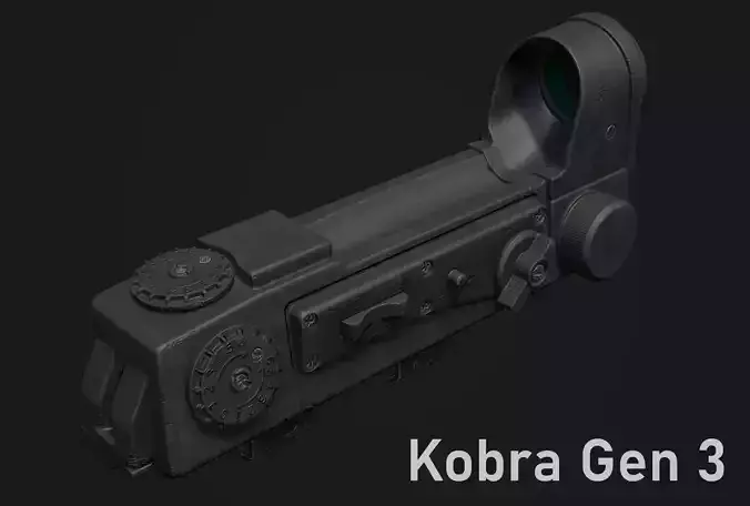 Kobra Gen 3 - Red Dot Sight - PBR Low-poly 3D model
