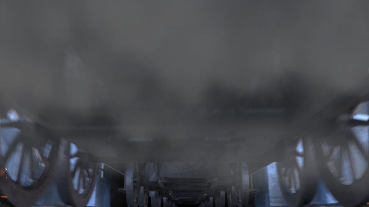 train in snow with star 3D model_12