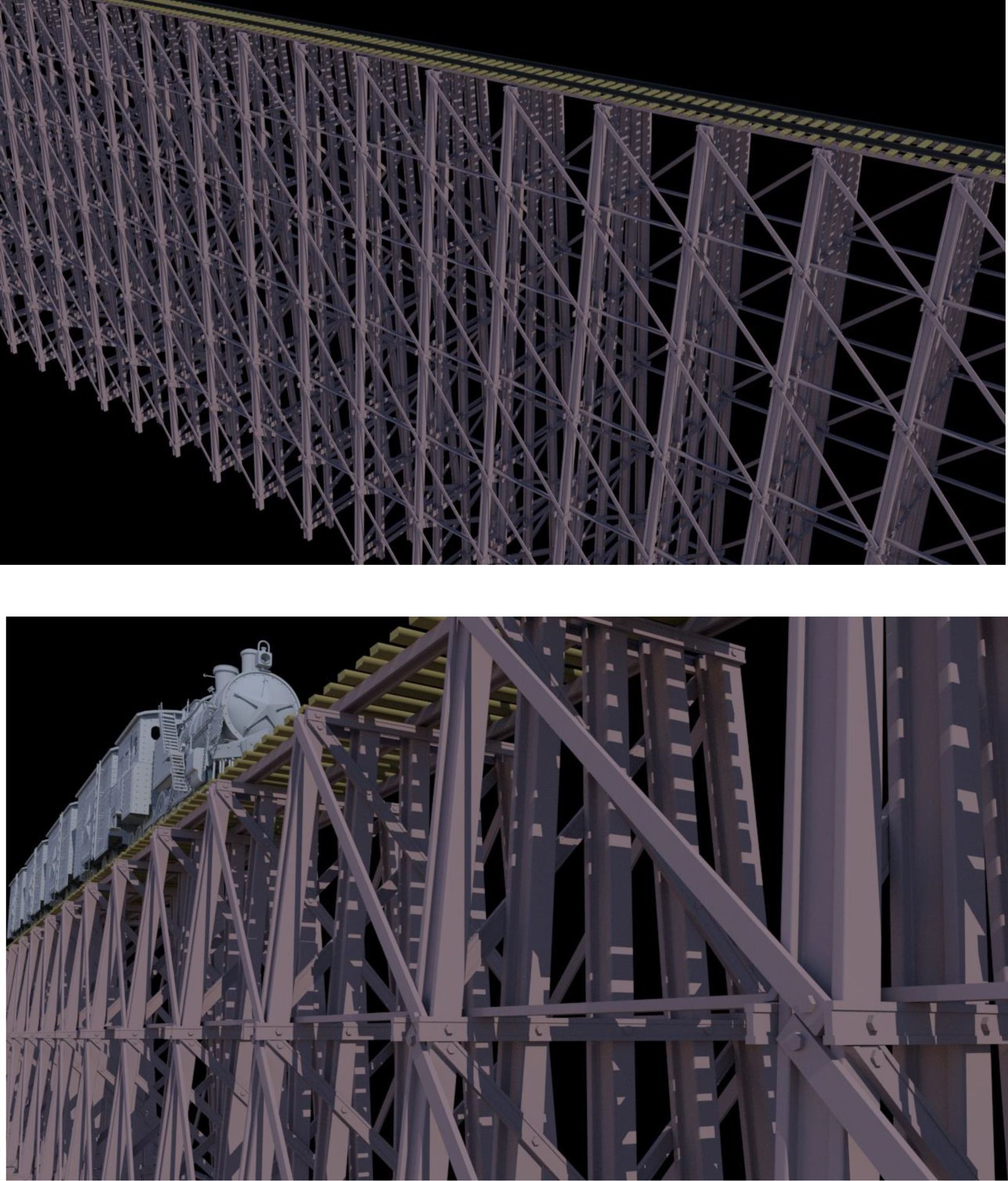 train in snow with star 3D model_3