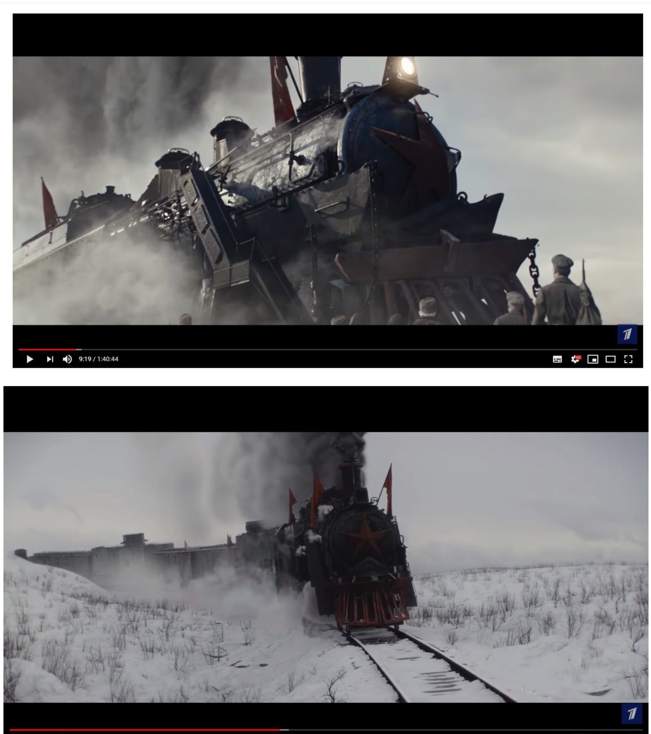 train in snow with star 3D model_15