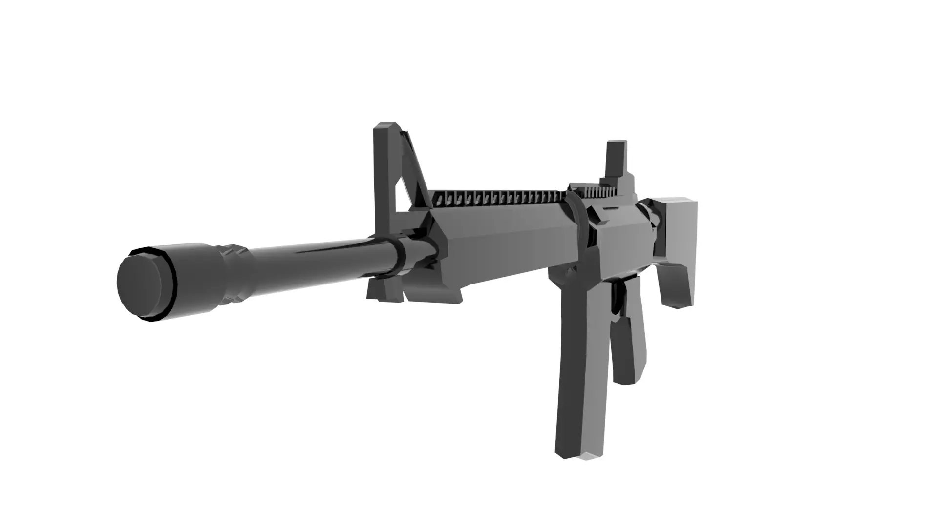 Low poly Springfield Ar15 Free low-poly 3D model