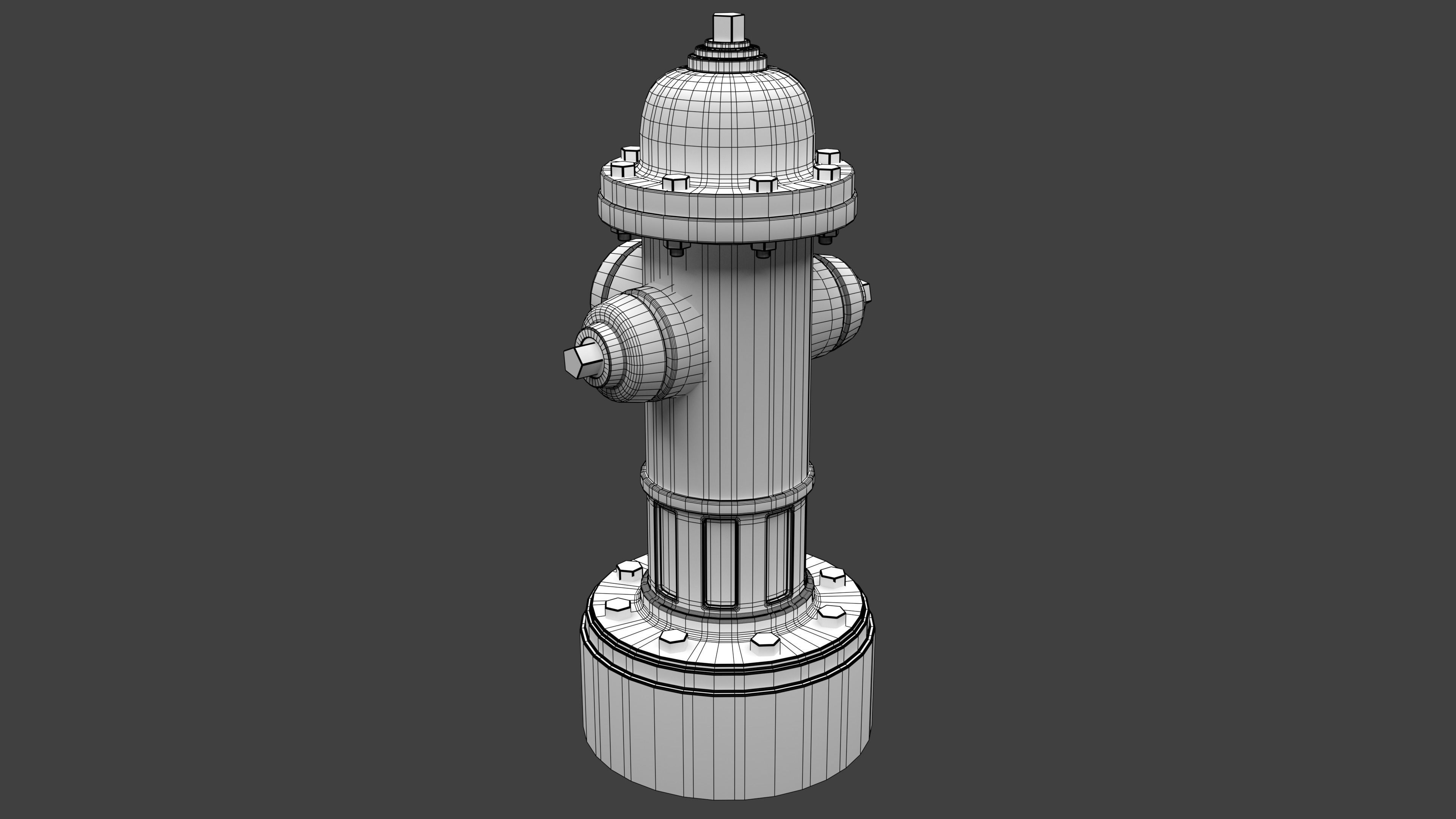 Street Hydrant 3D model_9