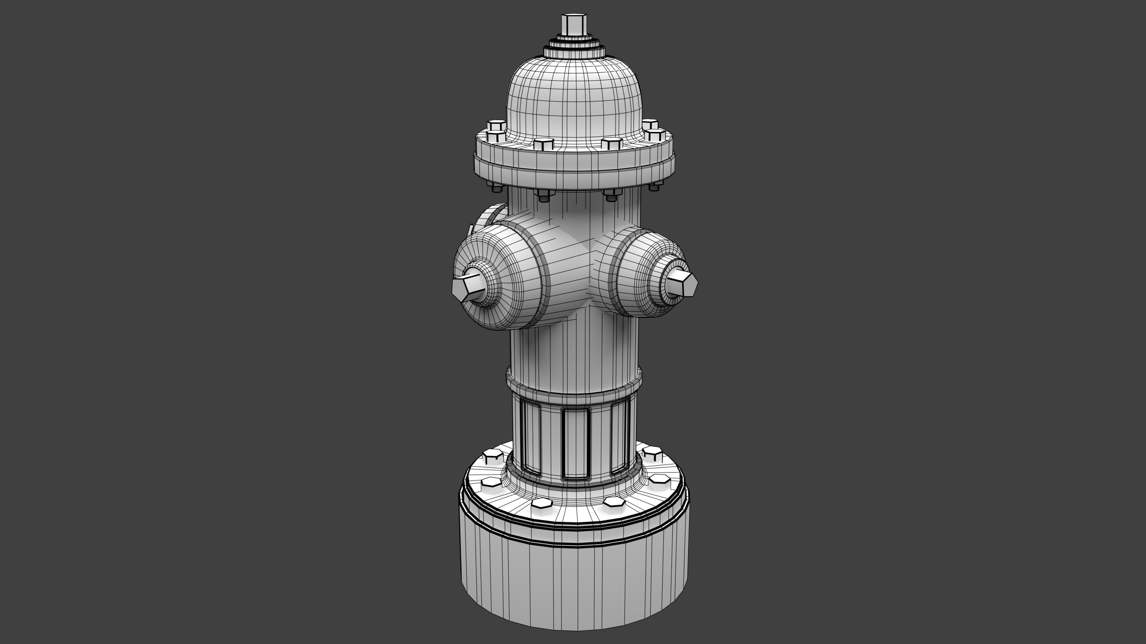 Street Hydrant 3D model_8