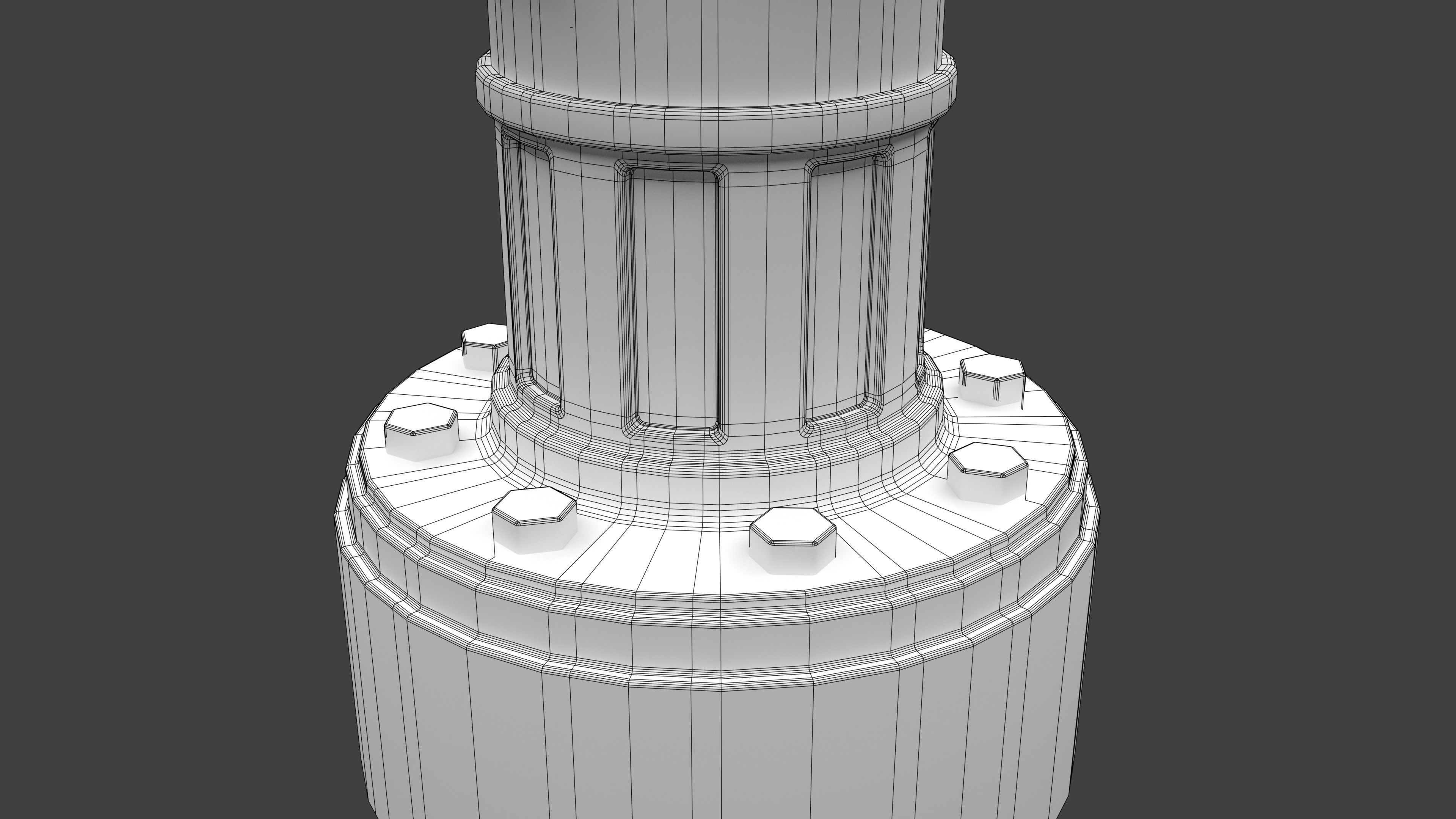 Street Hydrant 3D model_10