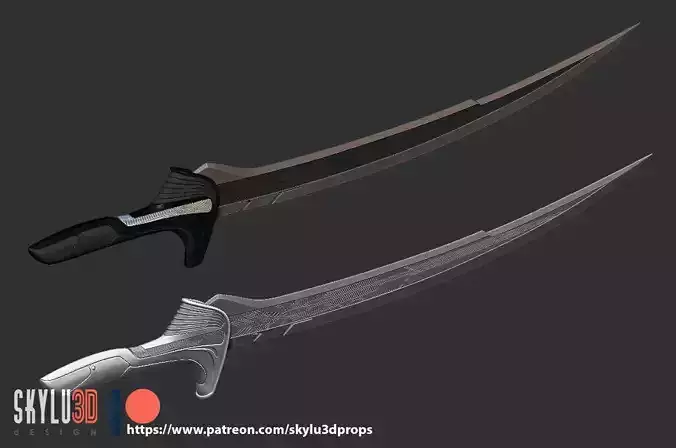Alita Battle Angel Damascus Blade 3D print model