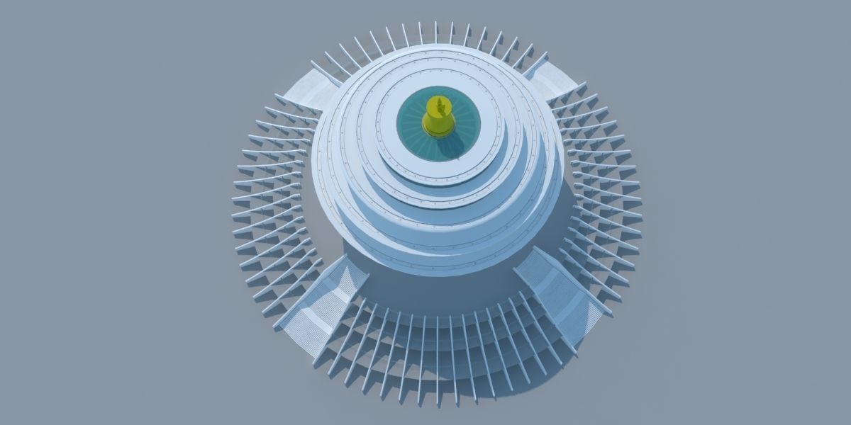 Lumbini Nepal Architecture 3D model_4