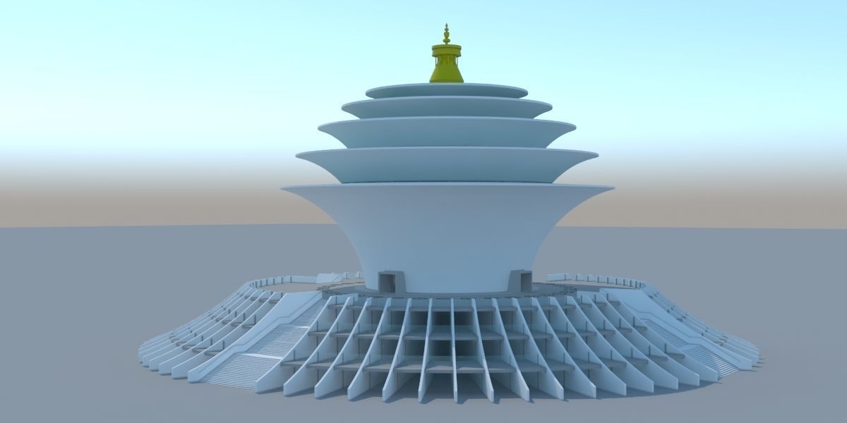 Lumbini Nepal Architecture 3D model_3