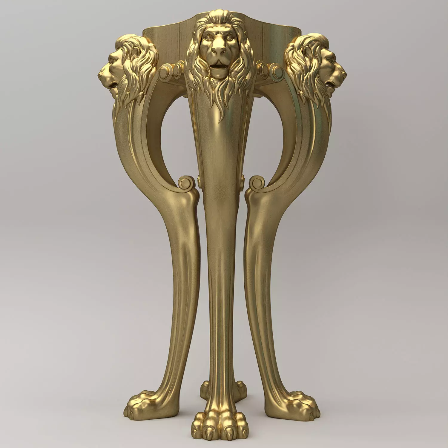Lion Carved Leg 3D model_0