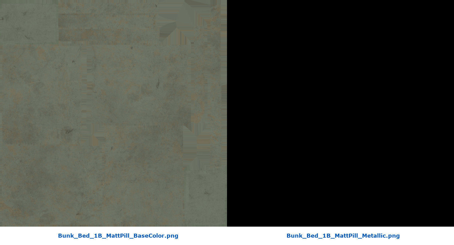 Bunk Bed 1B Low-poly 3D model_16