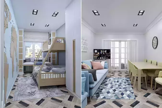 Hostel Apartment 3D model