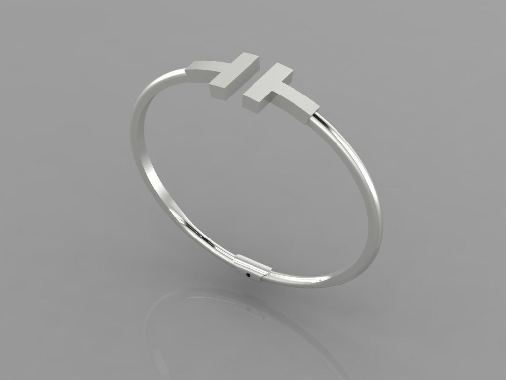 Bracelet Tiffany  T 3D print model 3D print model_3