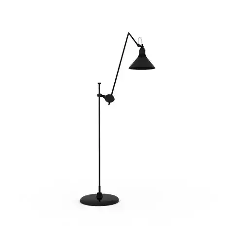 Metal floor lamp Low-poly 3D model