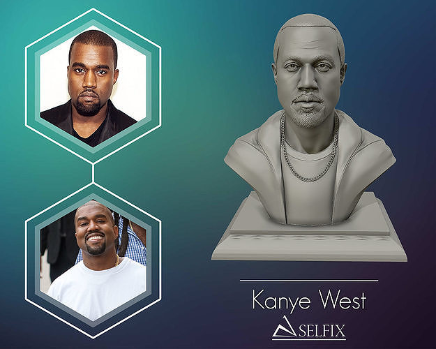 Kanye West 3D printable sculpture 3D print model