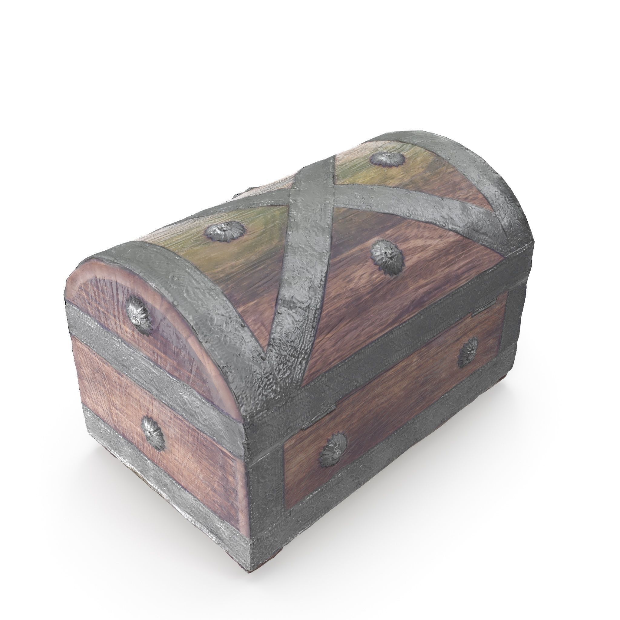 Chest 08 - Low and High Poly Versions Low-poly 3D model_4