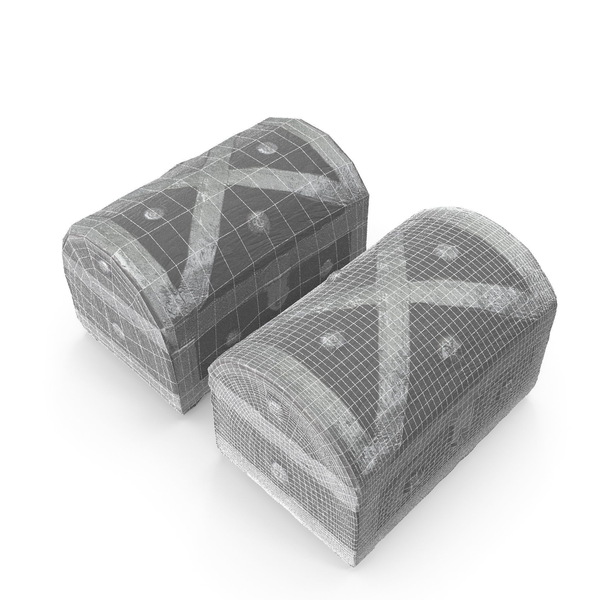 Chest 08 - Low and High Poly Versions Low-poly 3D model_18