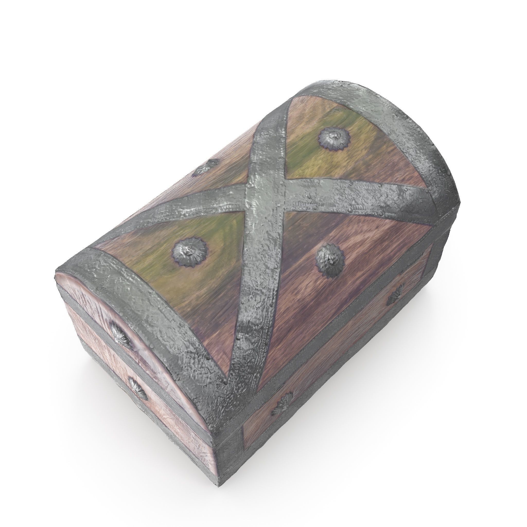 Chest 08 - Low and High Poly Versions Low-poly 3D model_8