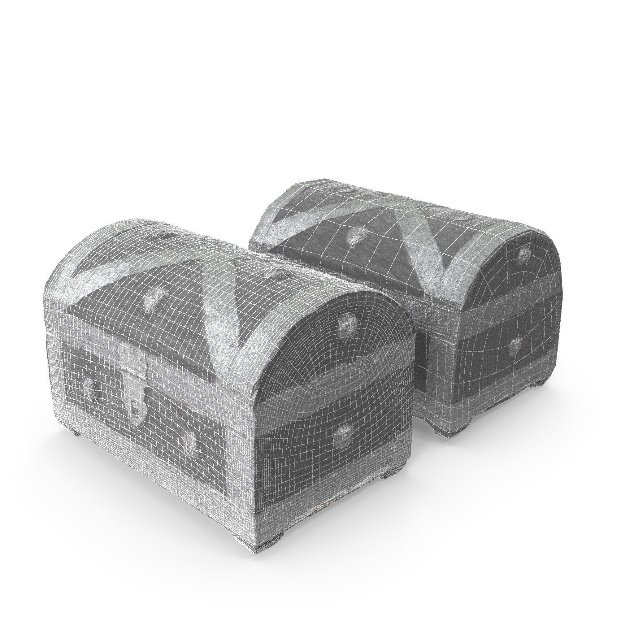 Chest 08 - Low and High Poly Versions Low-poly 3D model_15