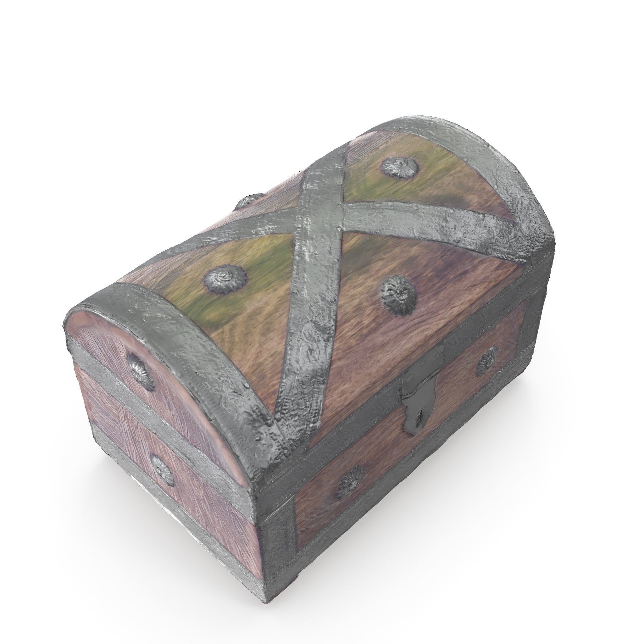 Chest 08 - Low and High Poly Versions Low-poly 3D model_7