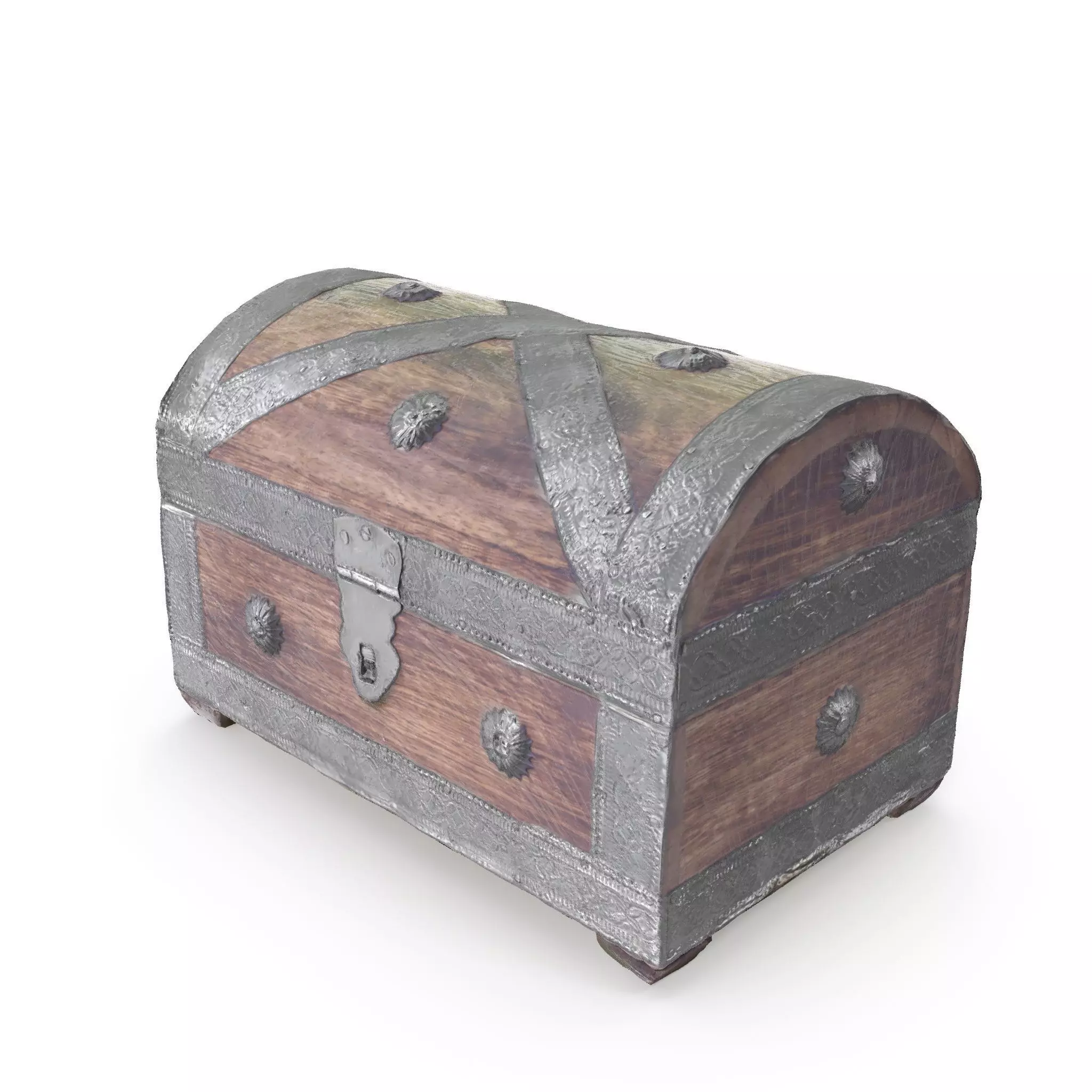 Chest 08 - Low and High Poly Versions Low-poly 3D model_0