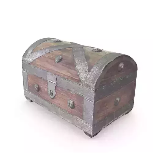 Chest 08 - Low and High Poly Versions Low-poly 3D model