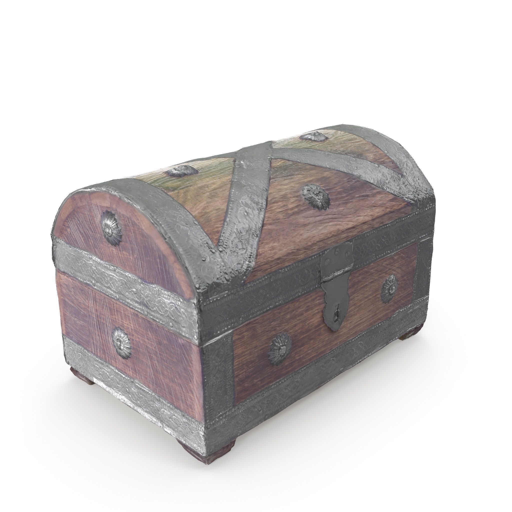 Chest 08 - Low and High Poly Versions Low-poly 3D model_5