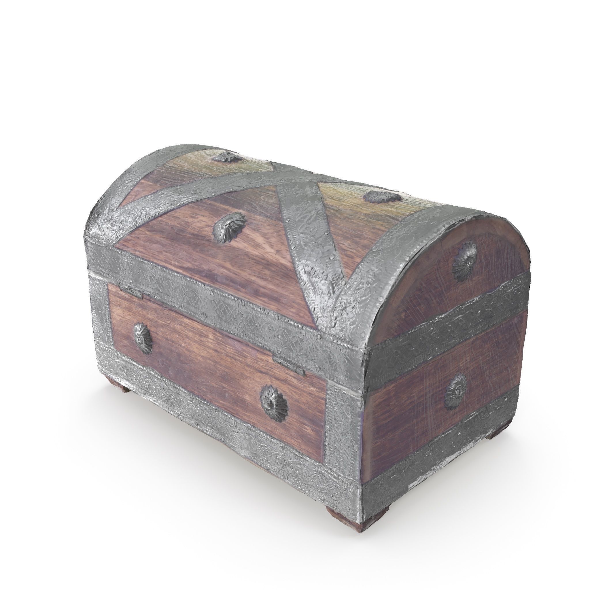 Chest 08 - Low and High Poly Versions Low-poly 3D model_1