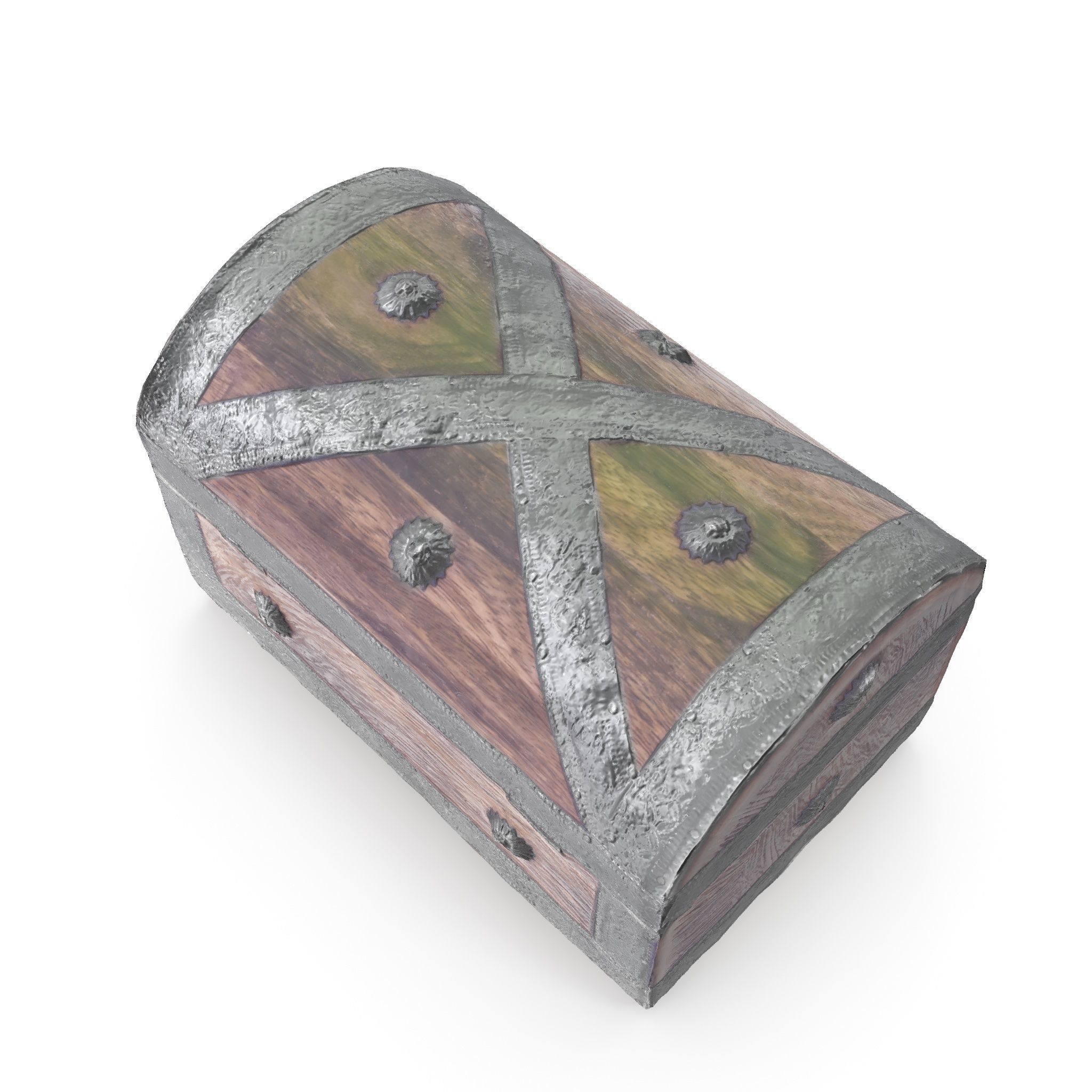 Chest 08 - Low and High Poly Versions Low-poly 3D model_9