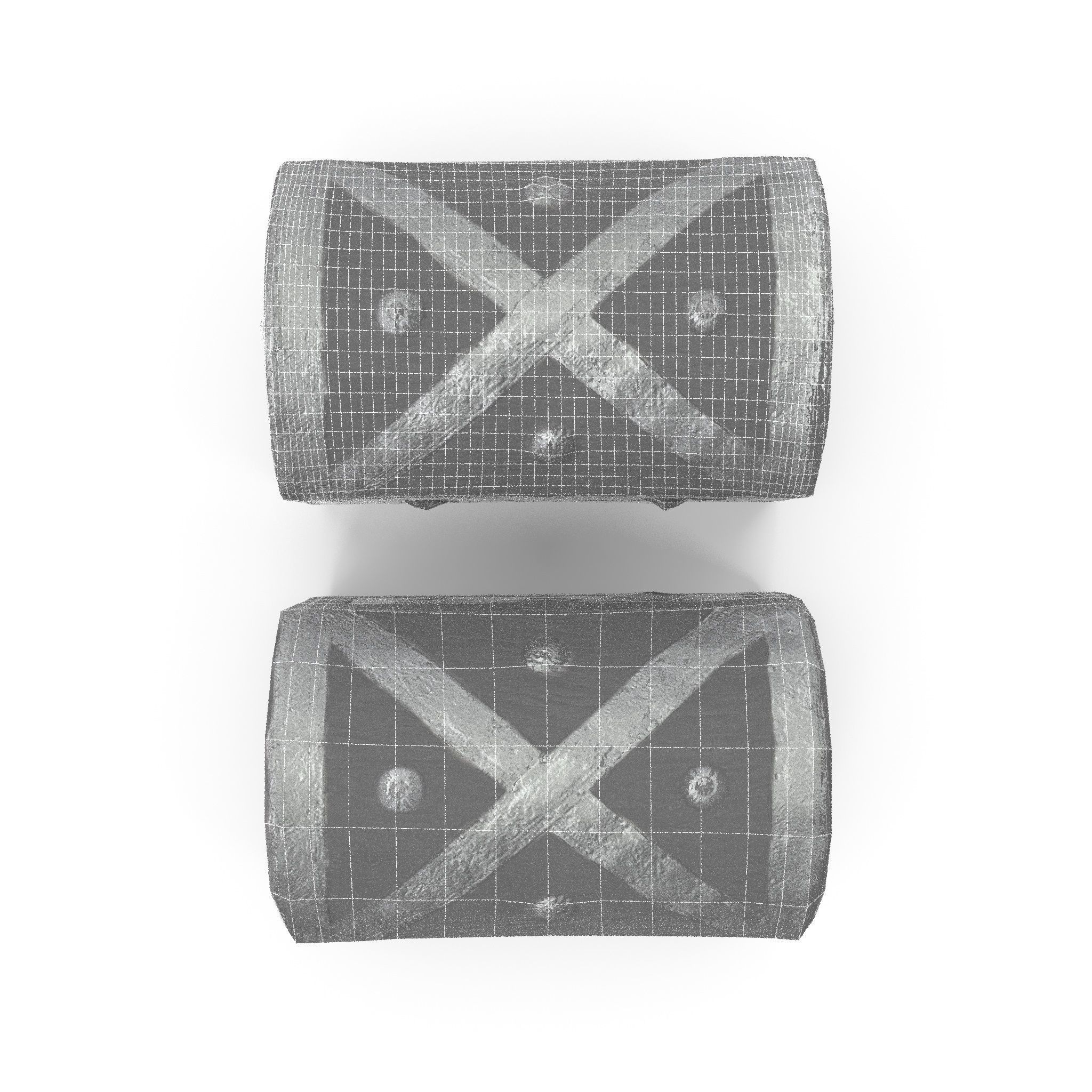 Chest 08 - Low and High Poly Versions Low-poly 3D model_21