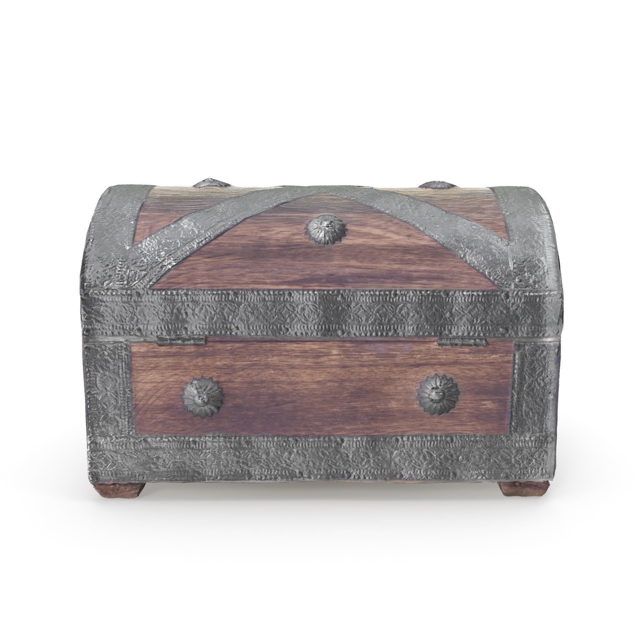 Chest 08 - Low and High Poly Versions Low-poly 3D model_3