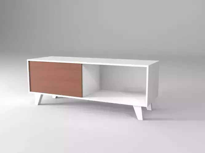 TV Table -Link walnut and white