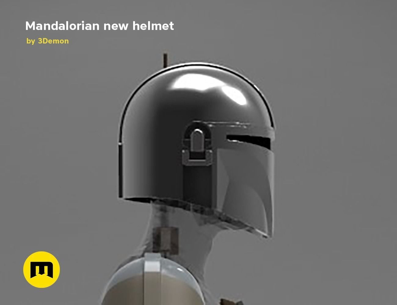 The Mandalorian Helmet - Star Wars 3D print model_1