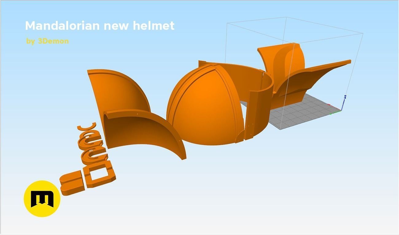 The Mandalorian Helmet - Star Wars 3D print model_3