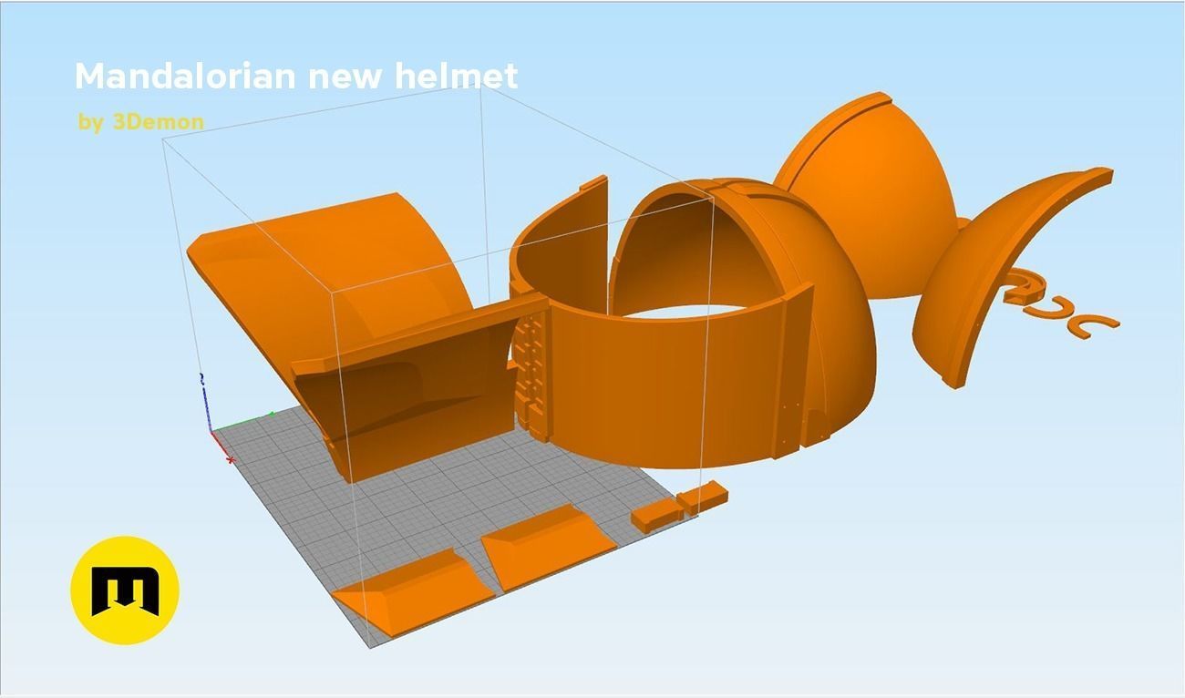 The Mandalorian Helmet - Star Wars 3D print model_2