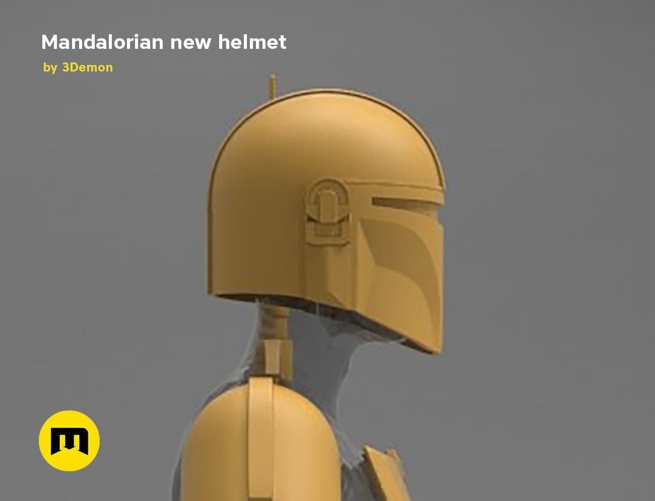The Mandalorian Helmet - Star Wars 3D print model_11