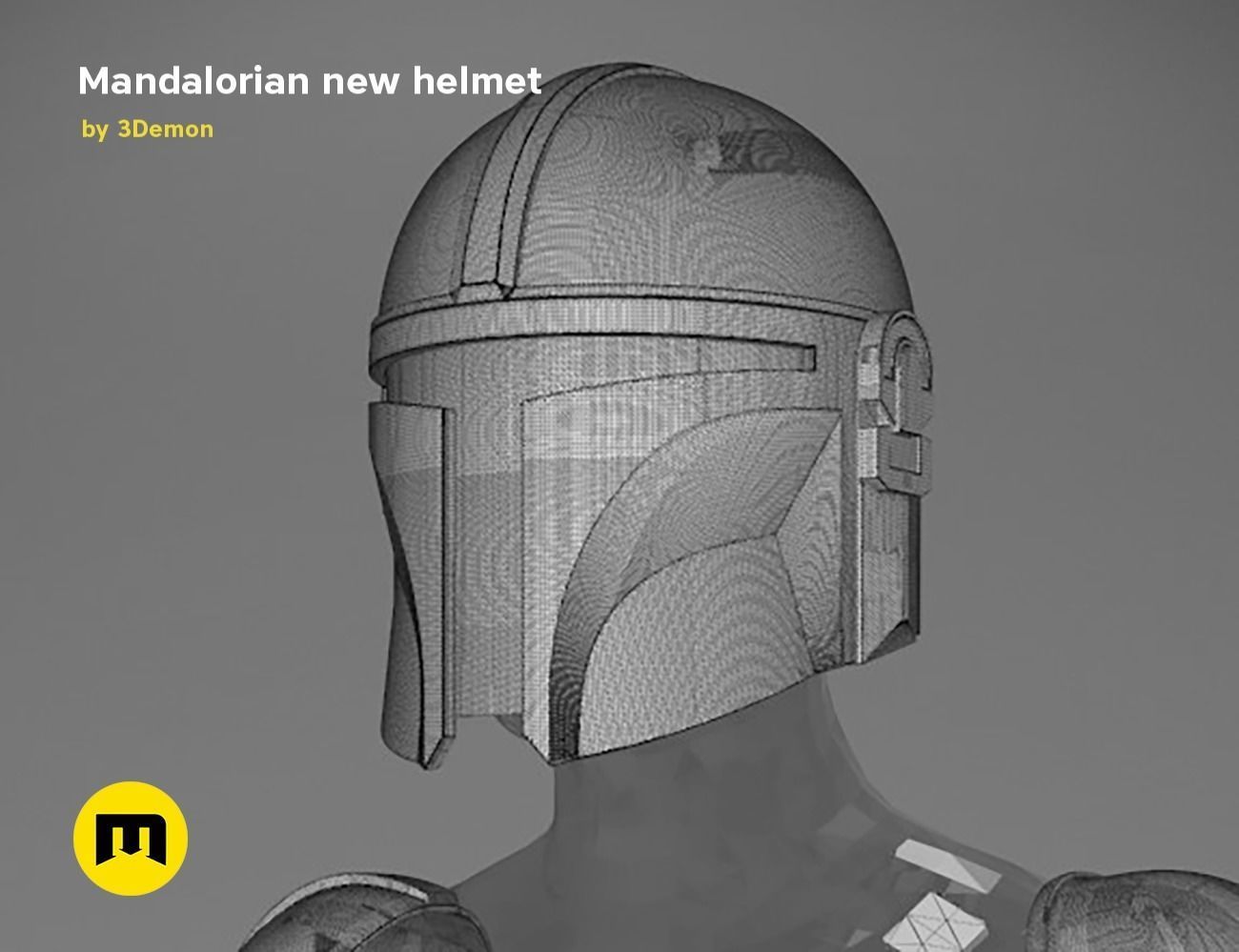 The Mandalorian Helmet - Star Wars 3D print model_10