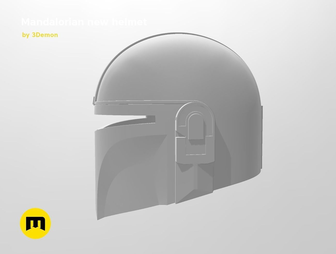 The Mandalorian Helmet - Star Wars 3D print model_5