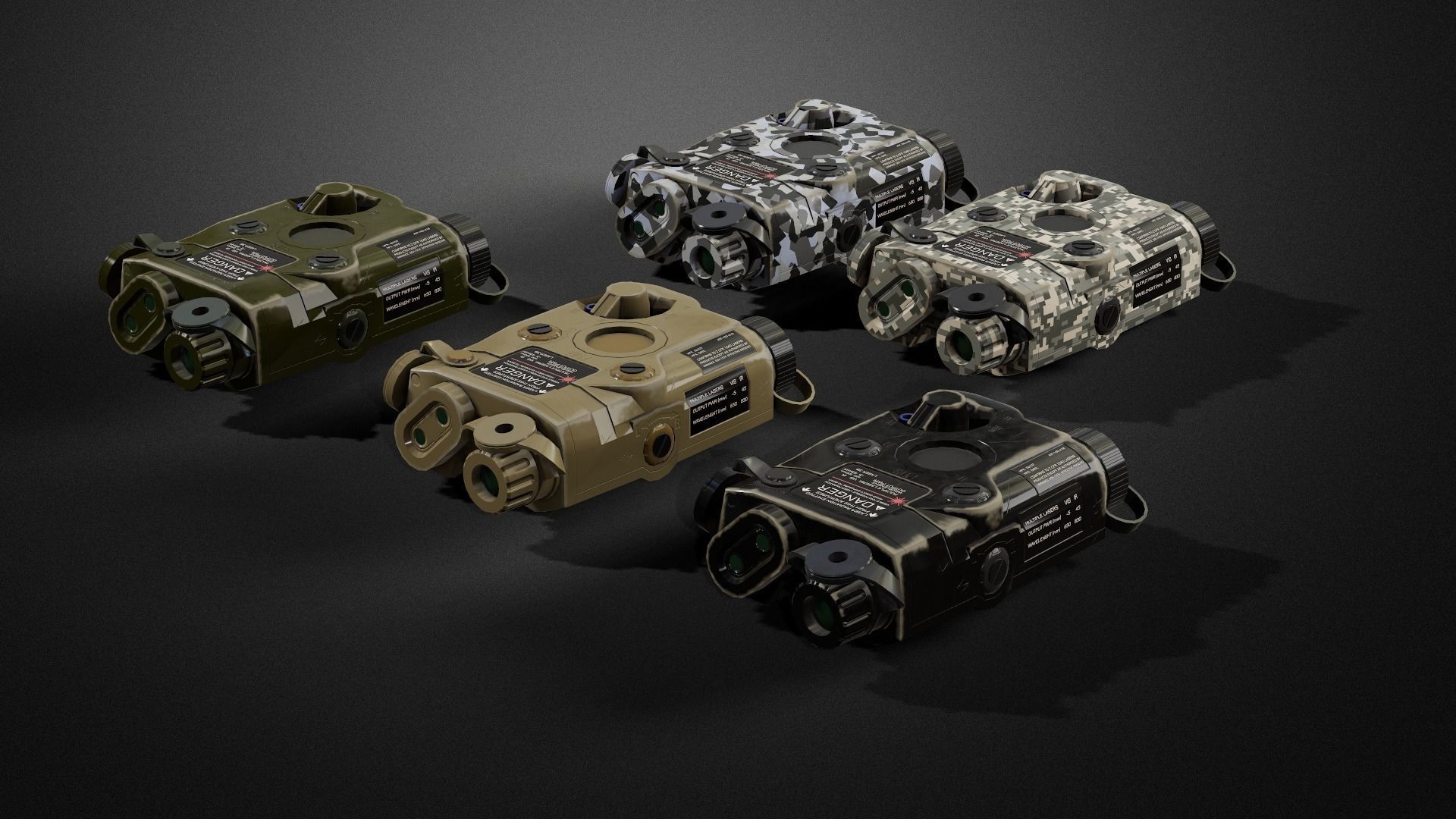 Weapon attachments pack  Low-poly 3D model_15