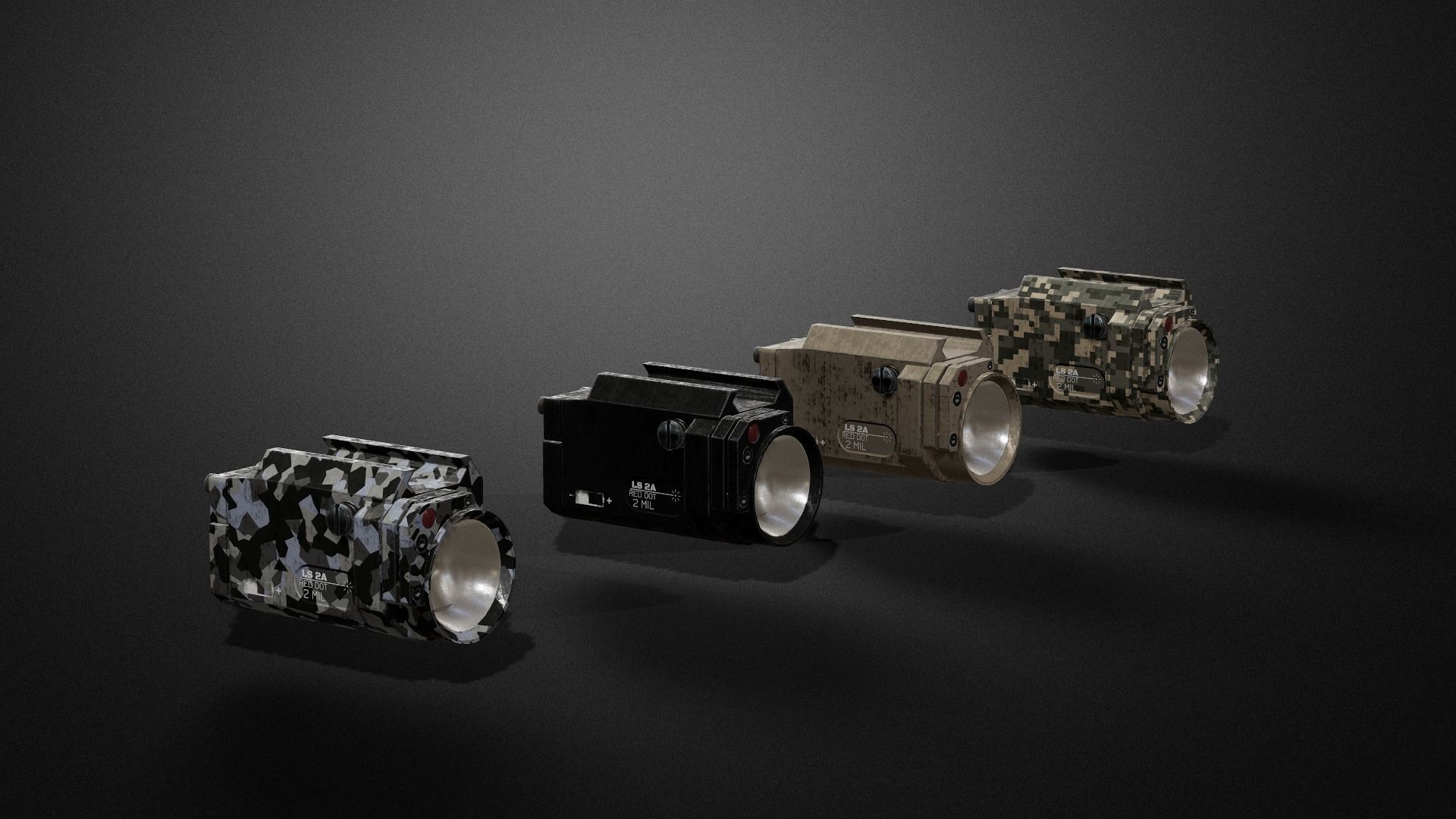 Weapon attachments pack  Low-poly 3D model_8