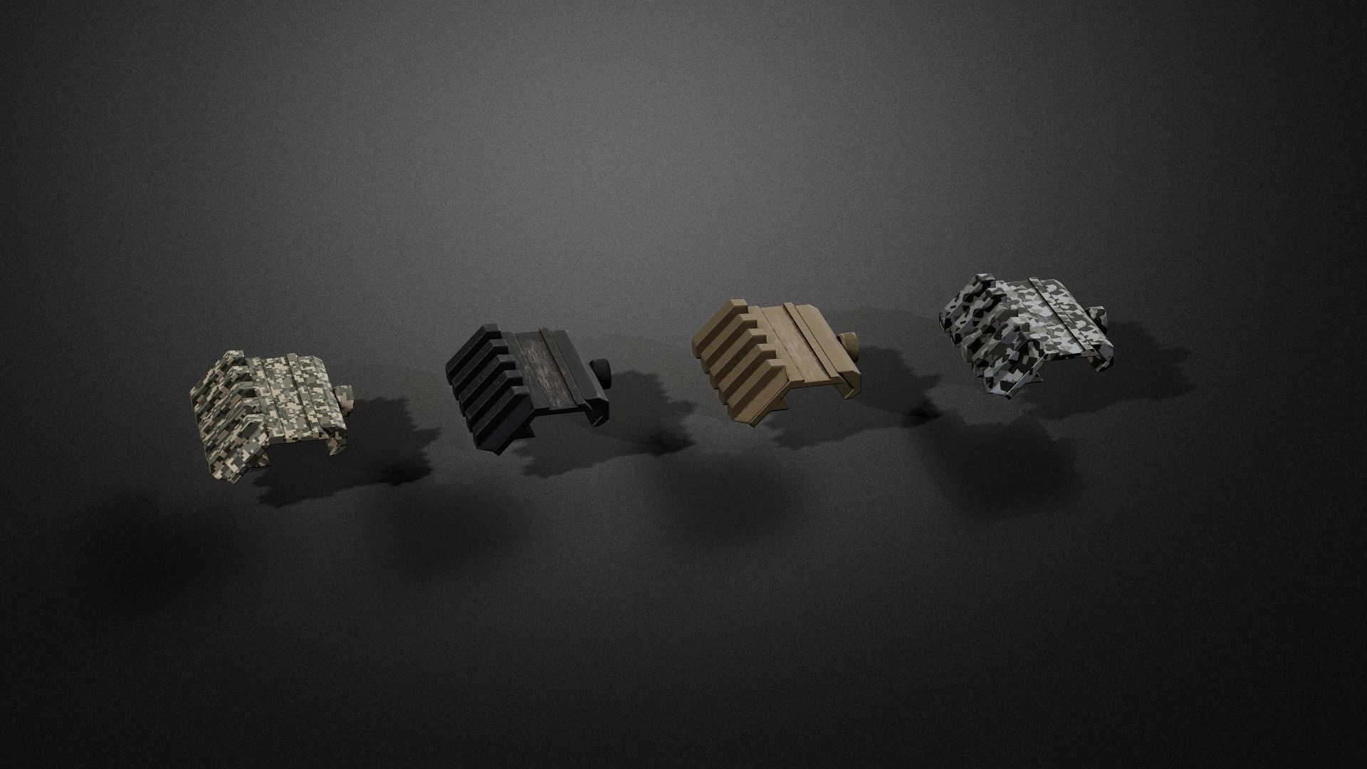 Weapon attachments pack  Low-poly 3D model_3