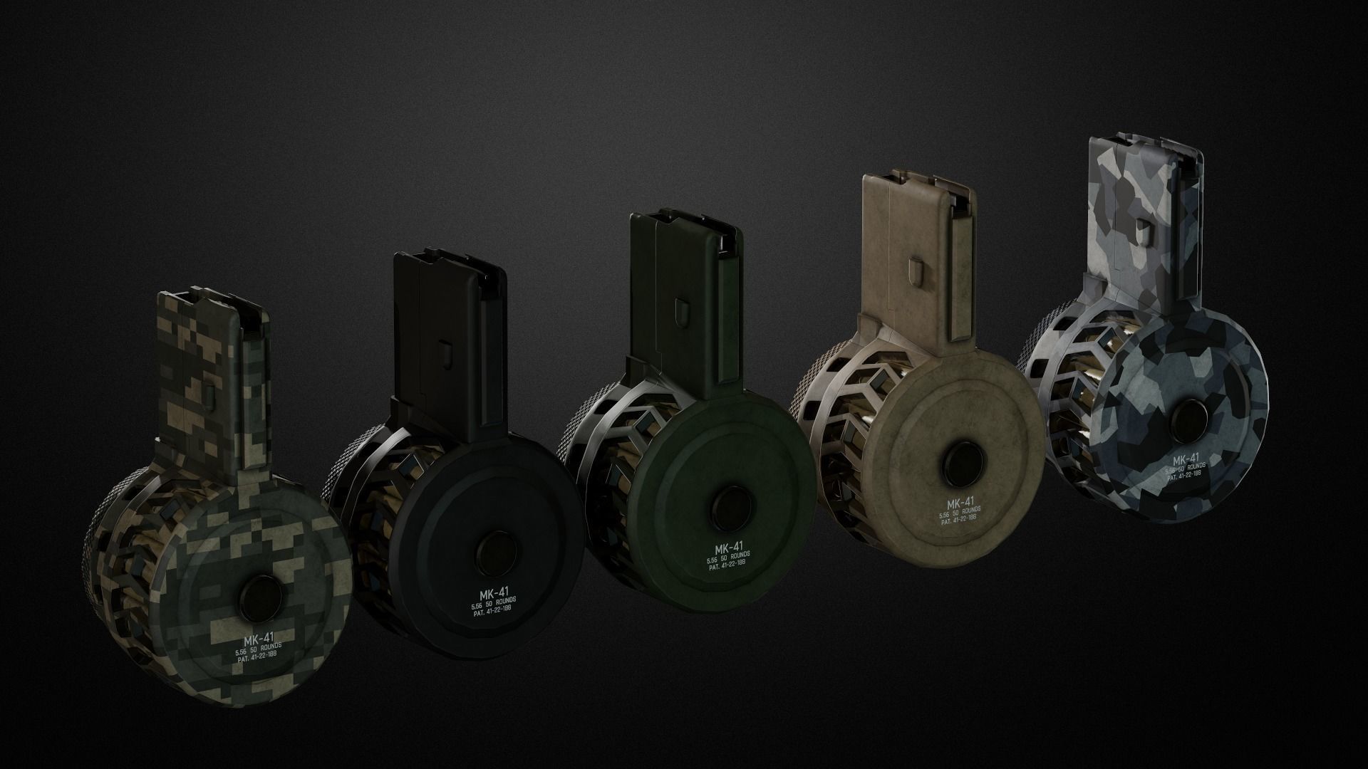 Weapon attachments pack  Low-poly 3D model_42