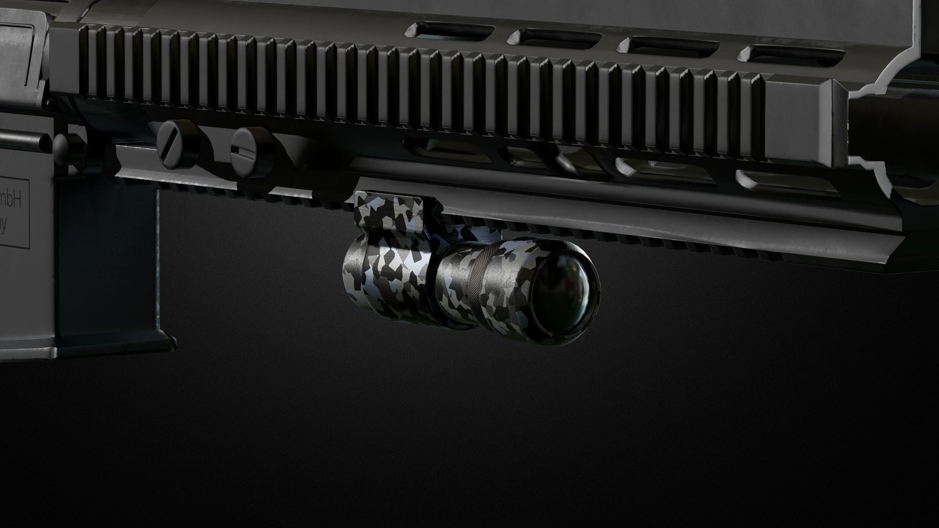 Weapon attachments pack  Low-poly 3D model_9