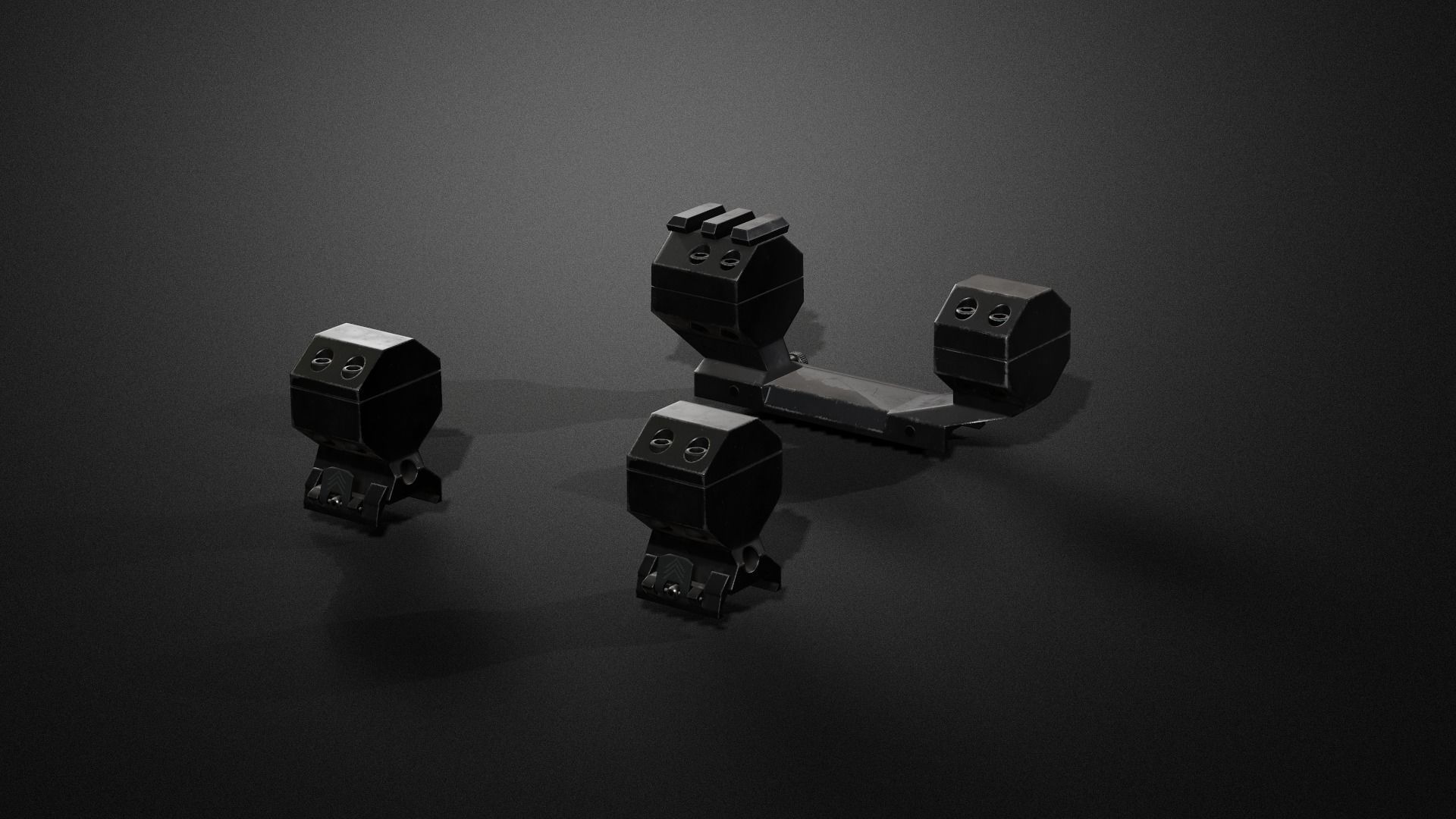 Weapon attachments pack  Low-poly 3D model_29