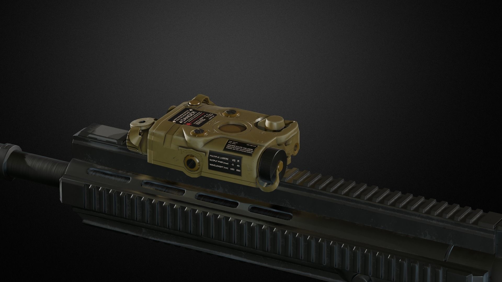 Weapon attachments pack  Low-poly 3D model_14