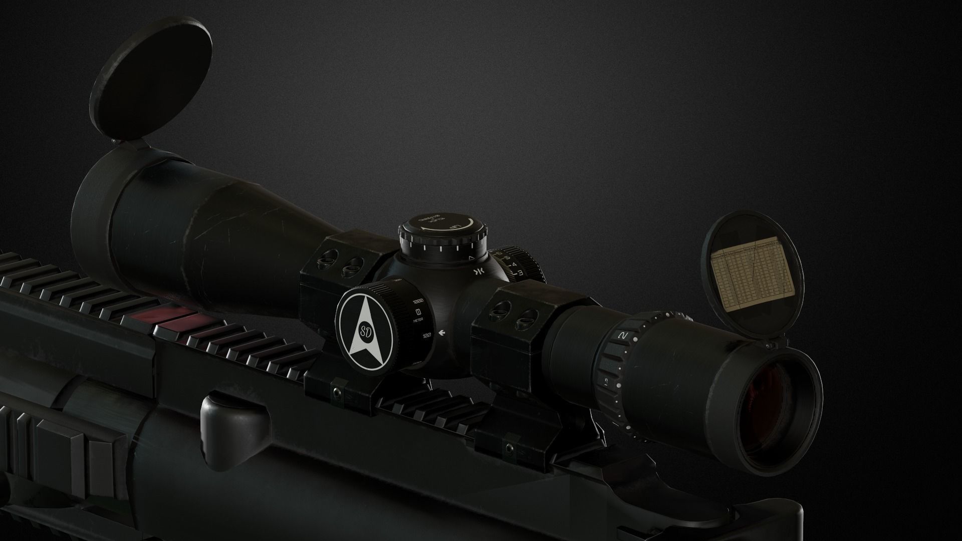 Weapon attachments pack  Low-poly 3D model_23