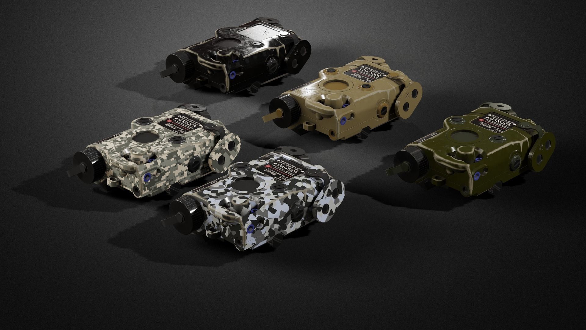 Weapon attachments pack  Low-poly 3D model_16